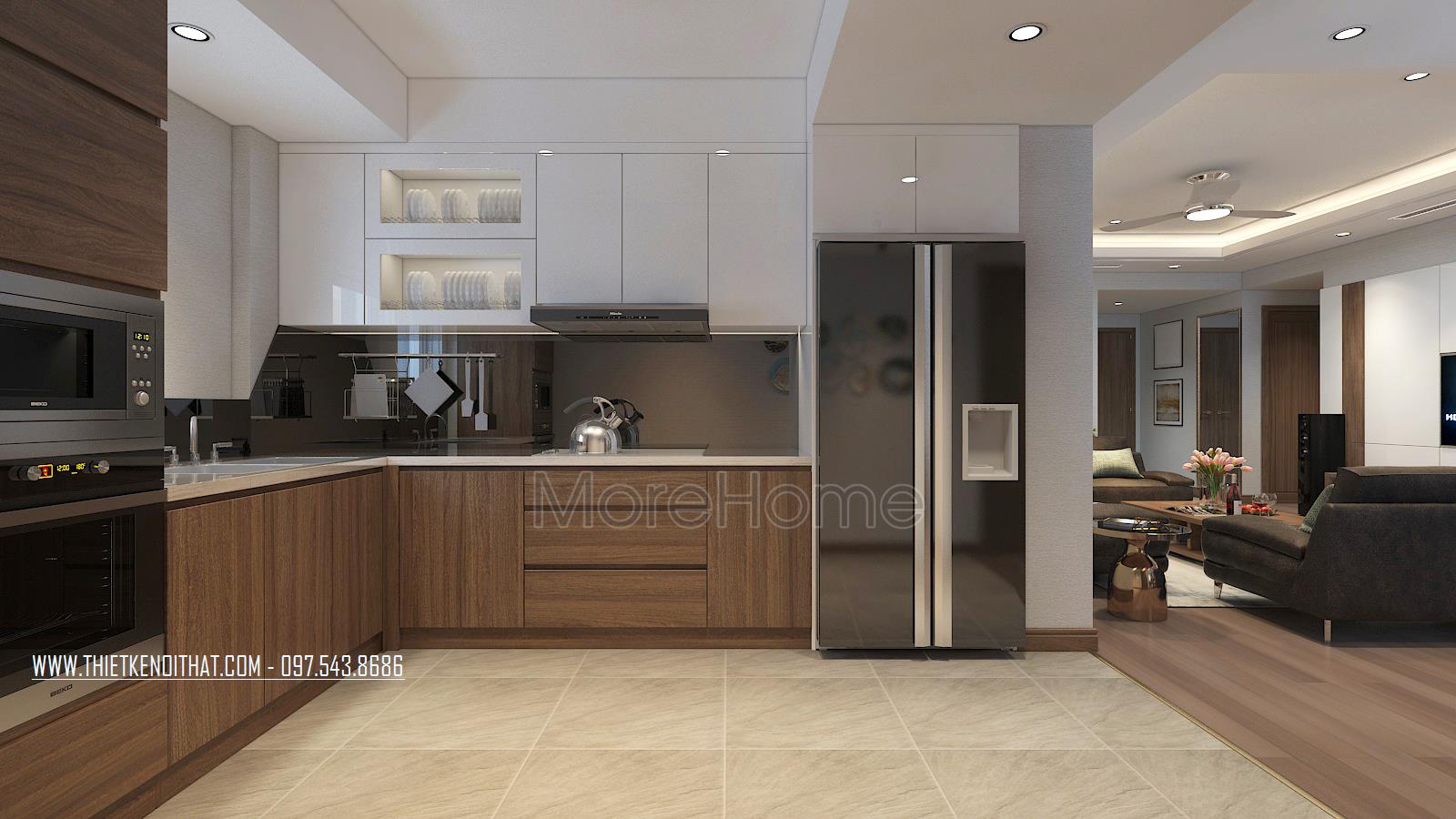 Thiết kế nội thất chung cư hiện đại N05