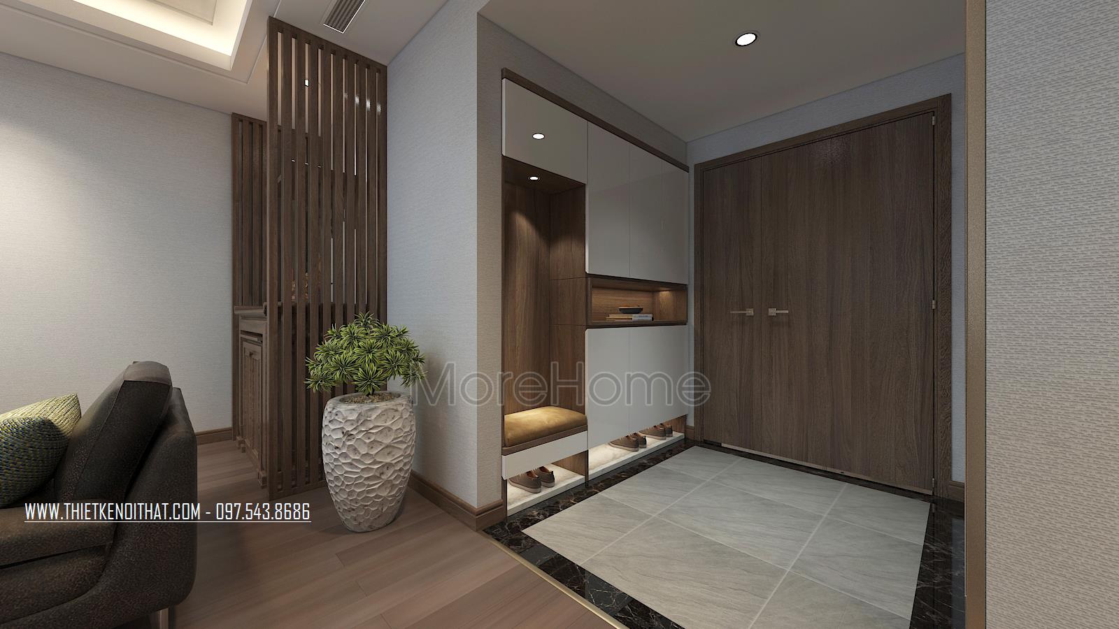 Thiết kế nội thất chung cư hiện đại N05