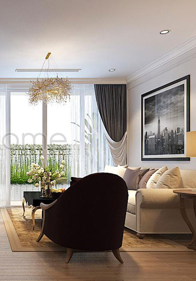  Thiết kế thi công nội thất tân cổ điển chung cư Vinhomes Gardenia