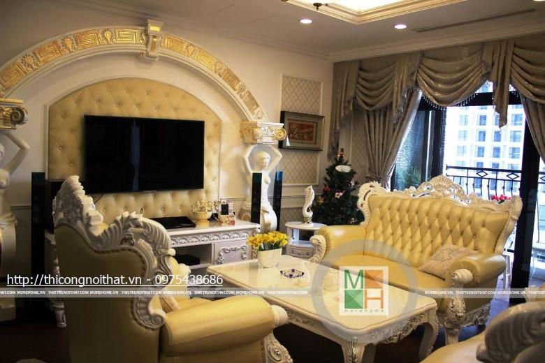 <a href='https://thicongnoithat.com'>Thi công nội thất chung cư</a> Vinhomes trường phái tân cổ điển