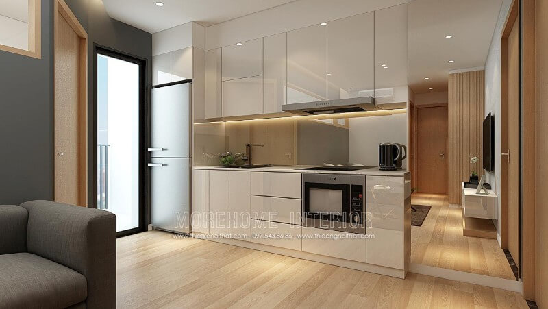 Gợi ý mẫu thiết kế tủ bếp hiện đại, đơn giản cho căn hộ diện tích nhỏ như nhà phố, chung cư... Tủ bếp hiện đại