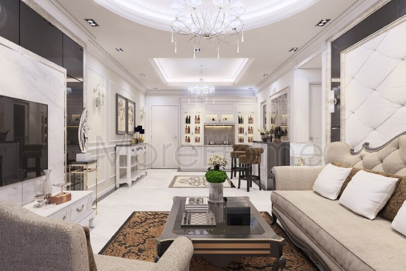 Thiết kế nội thất căn hộ CitiHome phong cách tân cổ điển thiết kế chung cư nhỏ