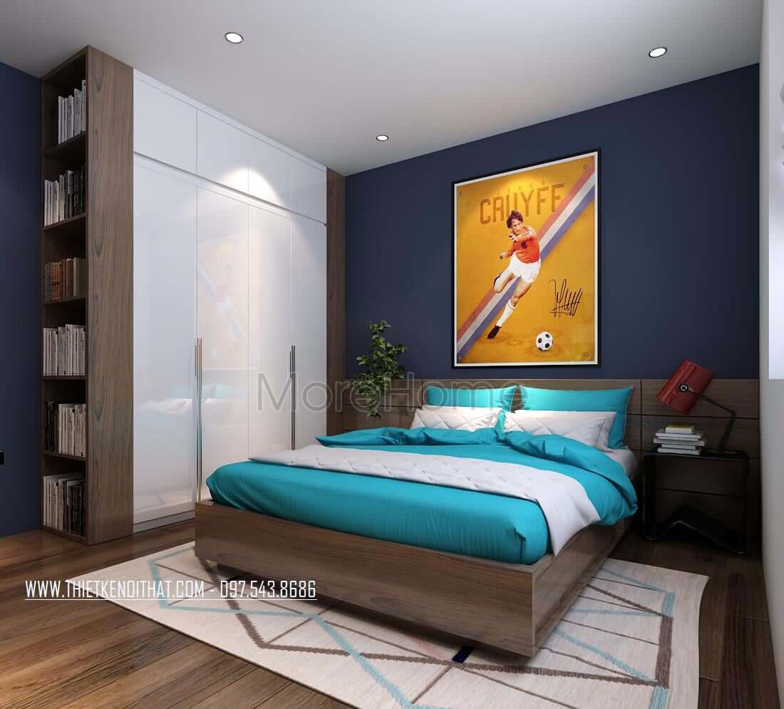 Tủ áo phòng ngủ đẹp, đơn giản, phù hợp với phòng ngủ chung cư thiết kế chung cư nhỏ
