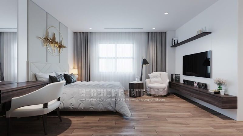 Thiết kế phòng ngủ nhà phố hiện đại thiết kế chung cư