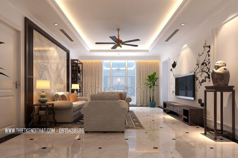 Mẫu thiết kế chung cư Thăng Long Number 1 đẳng cấp phong cách gỗ Việt Thiết kế chung cư