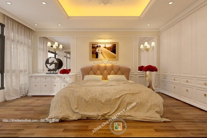 Thiết kế nội thất phòng ngủ chung cư sang trọng và tinh tế Thiết kế chung cư