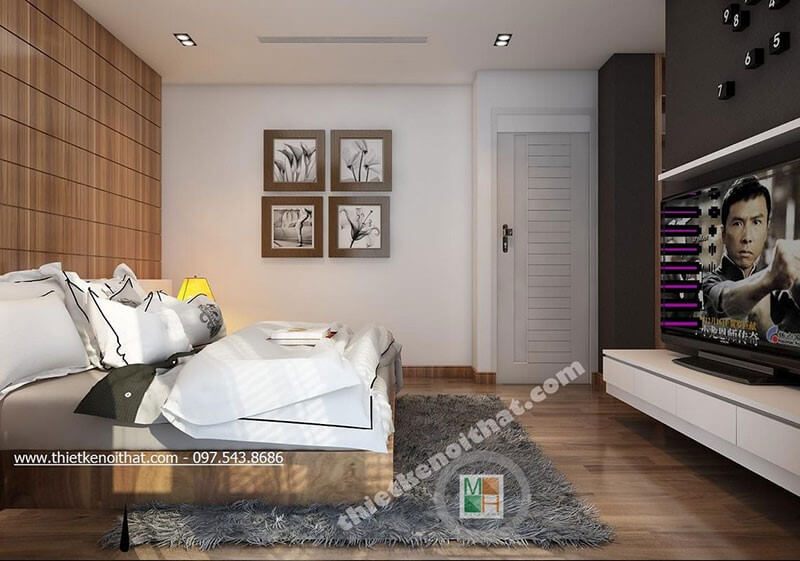 Thiết kế nội thất phòng ngủ hiện đại đơn giản tại biệt thự hill state đẹp, ấn tượng Thiết kế chung cư